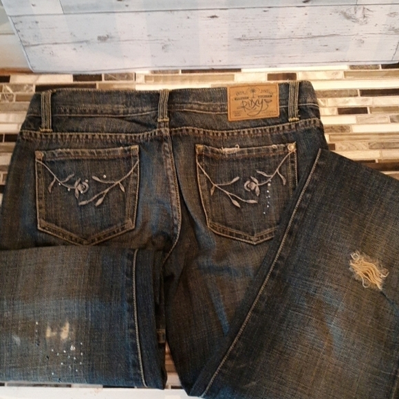 Roxy destressed bootcut bedazzled 3 - Picture 5 of 6